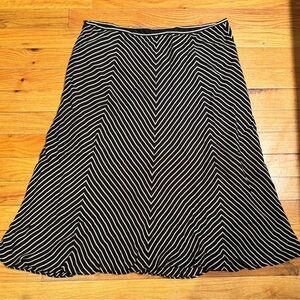 Michael Kors Black and White Striped Skirt